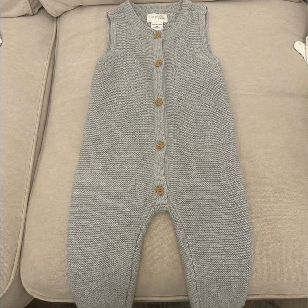 Carter's Gray Knit Romper